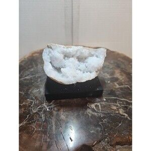 1pcs 1.25lbs Geode Crystal Moroccan Quartz W /Stand
